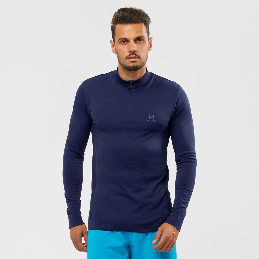 Salomon Essential Warm Ireland Mens Midlayers Mid Grey
